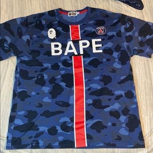 XL Paris Soccer Team Bape Shirt
